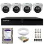 Imagem de Kit 4 Câmeras de Segurança Tudo Forte Dome Interna Full HD 1080p com Visão Noturna de 20m Lente 2.8mm + DVR Tudo Forte TFHDX 3304 4 Canais + HD 500GB