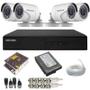 Imagem de Kit 4 Câmeras de Vigilância Hikvision HD 1.0 Megapixel 720p DVR Hikvision 4 Canais - Alta Definição