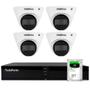 Imagem de Kit 4 Câmeras Dome VLP 1230 D IP Full HD 1080p IP67 IR 30m Intelbras + DVR Tudo Forte TFHDX 3304 4 Canais + HD 1TB Barracuda