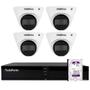 Imagem de Kit 4 Câmeras Dome VLP 1230 D IP Full HD 1080p IP67 IR 30m Intelbras + DVR Tudo Forte TFHDX 3304 4 Canais + HD 1TB Purple