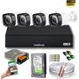 Imagem de Kit 4 Câmeras FULL HD+ DVR Intelbras MHDX 3004C C/HD