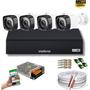 Imagem de Kit 4 Câmeras FULL HD + DVR Intelbras MHDX 3004c S/HD