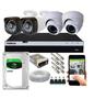 Imagem de Kit 4 Câmeras HD 720p + DVR Intelbras MHDX 3104 C/HD