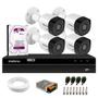 Imagem de Kit 4 Câmeras Infravermelho VHD 3230 B G7 Full HD Multi HD 4 em 1 + DVR Intelbras MHDX 1204 4 Canais + HD 2TB Purple