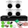 Imagem de Kit 4 Câmeras Intelbras VHD 1120 Dome G7 HD 720p, Lente 2.8mm, Visão Noturna 20M + DVR Intelbras MHDX 1204 4 Canais