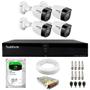 Imagem de Kit 4 Câmeras Intelbras VHD 1130 B HD 720p Bullet Visão Noturna 30m Resistente à Chuva IP67 + Dvr Tudo Forte TFHDX 3304 4 Canais + HD 1TB BarraCuda