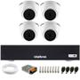 Imagem de Kit 4 Câmeras Intelbras VHD 1220 D G7 Dome Full HD 1080p Lente 2.8mm Visão Noturna 20m + Dvr Intelbras MHDX 1104-C 4 Canais