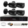 Imagem de Kit 4 Câmeras Intelbras VHD 1230 B Full HD 1080p Bullet Black G7 Visão Noturna 30m IP67 + Dvr Tudo Forte TFHDX 3304 4 Canais Com App Xmeye