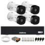 Imagem de Kit 4 Câmeras Intelbras VHD 1530 B 5 megapixel HDCVI Infra 30m IP67 + DVR Intelbras MHDX 3004-C 4 Canais