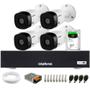 Imagem de Kit 4 Câmeras Intelbras VHL 1120 B HDCVI Lite HD 720p Lente 3.6mm Visão Noturna 20m IP66 + Dvr Intelbras MHDX 1104-C 4 Canais + HD 1TB BarraCuda