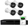 Imagem de Kit 4 Câmeras Intelbras VIP-C 1230 B IP Bullet Full HD 1080p IP67 Visão Noturna 30m + DVR Tudo Forte TFHDX 3304 4 Canais + HD 2TB BarraCuda