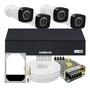 Imagem de Kit 4 Câmeras Segurança Infravermelho Dvr Intelbras Multi Hd