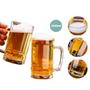 Imagem de Kit 4 Canecas Copo de Chopp Cerveja de Vidro 400ml Bar Resistente