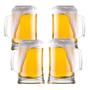 Imagem de Kit 4 canecas de chopp cerveja vidro transparente masta 380 ml