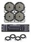 Imagem de Kit 4 Canhão 36 Leds Rgbw Strobo + Mesa Dmx C/cabos 5m