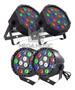 Imagem de Kit 4 Canhao De Led 18 Leds 1w Rgb Dmx Iluminacao + Canhão RGB 12 Leds 3w + Mesa DMX