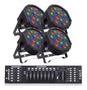 Imagem de Kit 4 Canhao De Led 18 Leds 1w Rgb Dmx Iluminacao + Mesa DMX