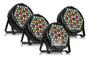 Imagem de Kit 4 Canhão Refletor Led Par 64 Rgbwa 60 Led 3w Ambar Dmx