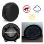 Imagem de Kit 4 Capa Protetor Anti Xixi Cachorro para Roda Aro 15 16 e 17 66cm Impermeável Preto com Elástico