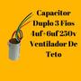 Imagem de Kit 4 Capacitor Ventilador Teto Latina 4uf+6uf 250v