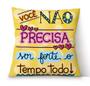 Imagem de Kit 4 Capas Almofada Decorativas Frases Motivacionais Zipper