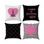 Imagem de Kit 4 Capas Almofadas Decorativas Love Paris 45x45 - ID Decor