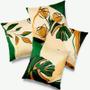 Imagem de Kit 4 Capas de Almofadas Decorativas 45x45 - Floral Verde