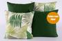Imagem de Kit 4 Capas de Almofadas Decorativas Sala Sofá com xale Verde