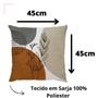 Imagem de Kit 4 capas de Almofadas Decorativas Terracota Estampadas Sarja 45x45cm