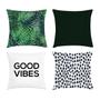 Imagem de Kit 4 Capas De Almofadas Good Vibes 45X45