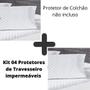 Imagem de Kit 4 Capas Fronhas Protetoras Impermeável Matelada