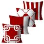 Imagem de Kit 4 Capas para Almofadas Decorativas Vermelho