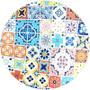 Imagem de Kit 4 Capas Sousplat Azulejo Charlô 35cmx35cm com base mdf