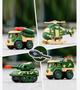 Imagem de Kit 4 Carrinhos Brinquedo Monta Desmonta Com Chavinha Fenda Construtor Exercito Policial Fazendinha