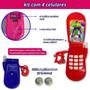 Imagem de Kit 4 Celular De Brinquedo Com Som E Luz Telefone Infantil