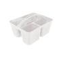 Imagem de Kit 4 Cesto Cestinha Organizadora Multiuso Com alça Branco