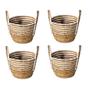 Imagem de Kit 4 Cesto Multiuso de Fibra Natural Com Alça 29X24CM