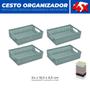 Imagem de Kit 4 Cestos Organizador Multiuso Armário Lavanderia P 24x16