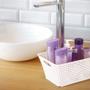 Imagem de Kit 4 Cestos Organizadores Mosaico Retangular 650 Ml Branco