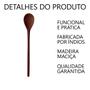 Imagem de Kit 4 colher de pau 44cm madeira maciça para cozinha panela