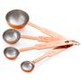 Imagem de Kit 4 Colheres Medidoras Aço Inox Rose Gold - Mimo Style