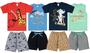 Imagem de Kit 4 Conjunto Infantil Menino Verão Roupas Juvenil 1 Ao 16