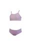Imagem de kit 4 Conjunto Menina Calcinha E Sutiã Juvenil Algodão Lisos - Multicolorido