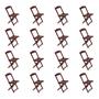 Imagem de Kit 4 Conjuntos de Mesa com 4 Cadeiras de Madeira Dobravel 70x70 Imbuia