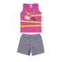 Imagem de Kit 4 Conjuntos Regatas e Shorts em Cotton de Verão Infantil Laycra Roupas de Menina Feminina