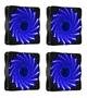 Imagem de Kit 4 cooler fan 120mm (12cm) vermelho azul verde bco rosa