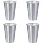 Imagem de Kit 4 Copos 500 Ml Label Inox 14X8,5Cm Leve Prático Multiuso