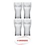 Imagem de Kit 4 Copos Coca Cola Transparente 470ml Nadir