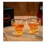Imagem de Kit 4 copos dose shot Vidro caveira skull café Whisky 20ml