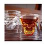 Imagem de Kit 4 copos dose shot Vidro caveira skull café Whisky 20ml